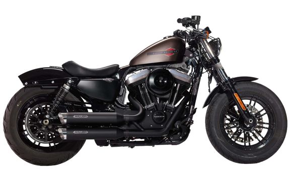 Miller Complete Exhaust System - Black SlashCut Polish OutletRef: Mil00960A / Hd-Stdlsp.08
