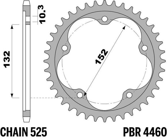 PBR Reinforced Steel Crown - 525 41 teethRef: Pbr01600A / 1108963002