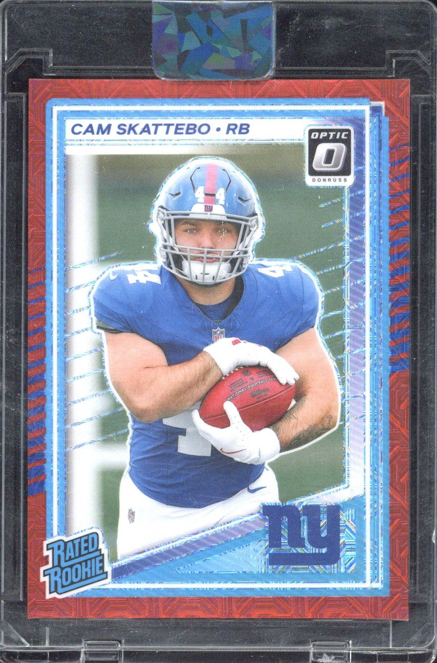 2025 Panini Donruss Optic Football Cam Skattebo Red Rated Rookie #228
