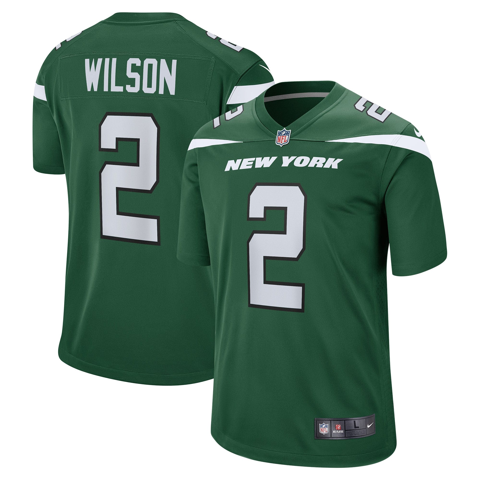 Zach Wilson #2 New York Jets Nike Game NFL Football Jersey Green
