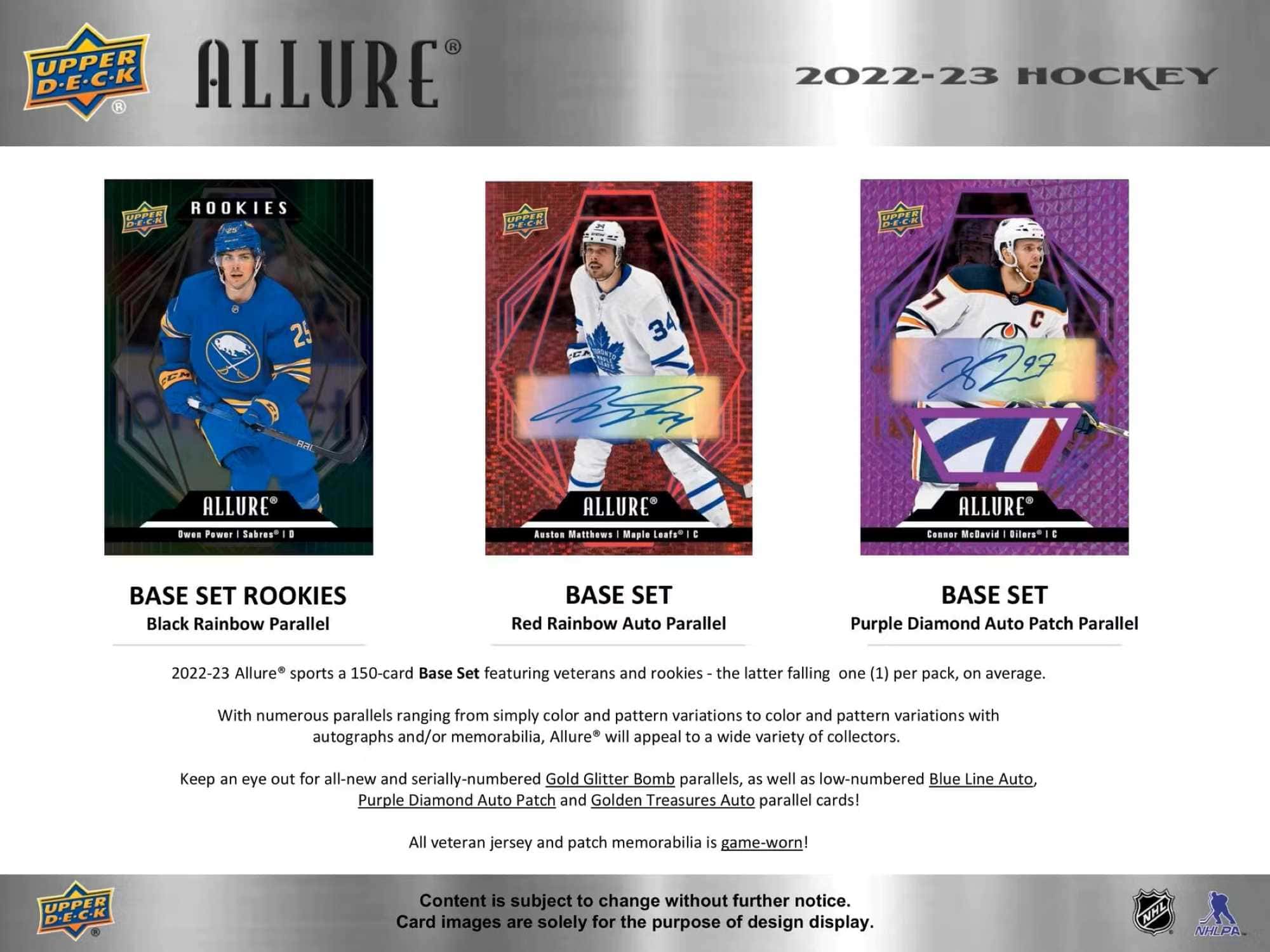 2022/23 Upper Deck Allure NHL Hockey Hobby Box