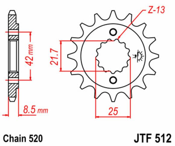 JT. Standard steel 512 - 520Ref: Jtc01412A / 1077408003