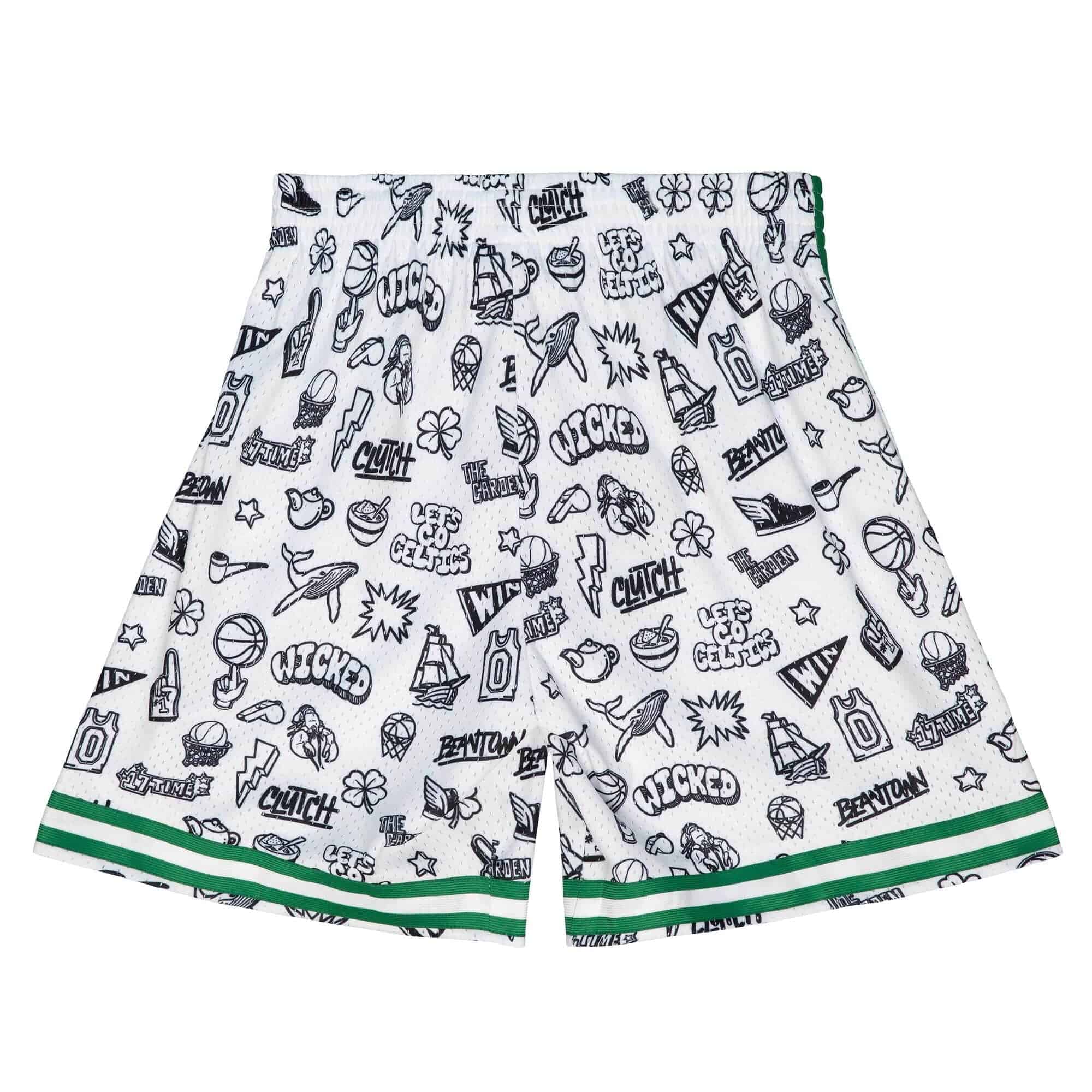 Boston Celtics Doodle Mitchell & Ness Swingman NBA Shorts