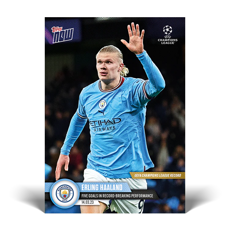 Topps UK - Five goals in record-breaking performance - UCL TOPPS NOW® Card #90