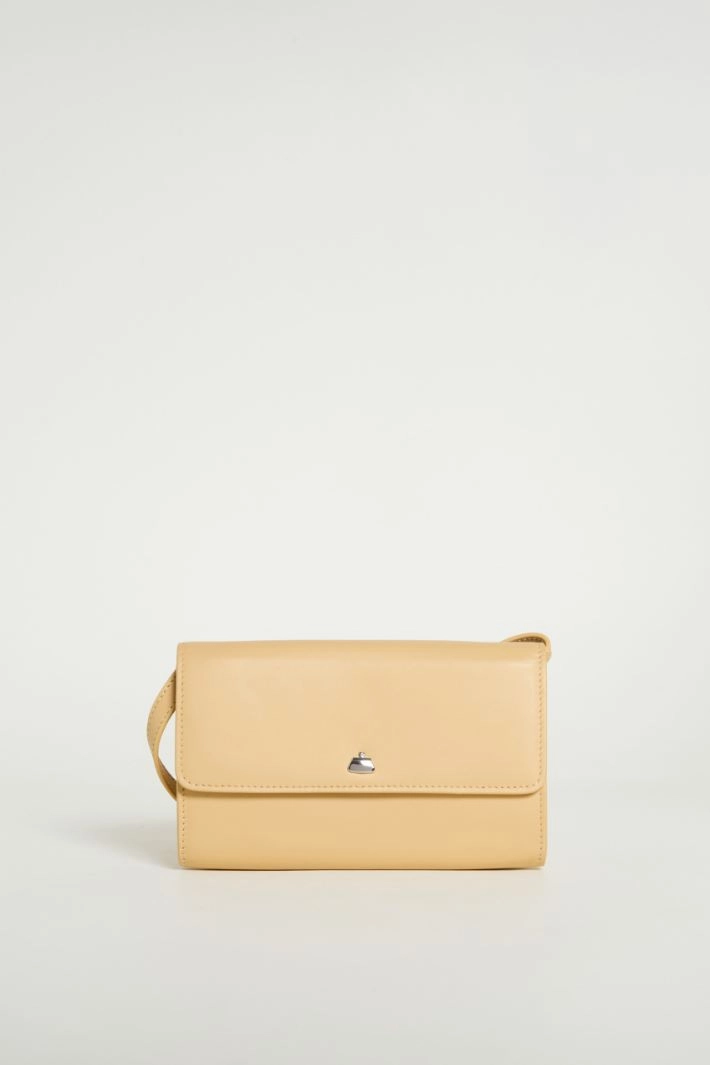 Leather phone pouch - YELLOW