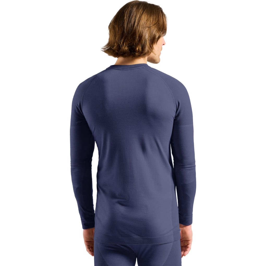 Odlo Seamless Performance Wool Crewneck Base Layer Top Men - skipper blue