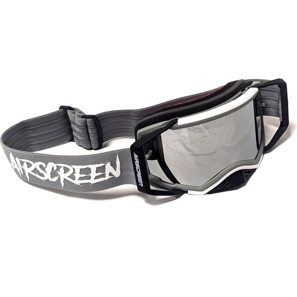 Cross Airscreen Aero 03 mx MX Iridum Mirror 2025 - Black / White screenRef: Asm0019 / 001-018-Ir3