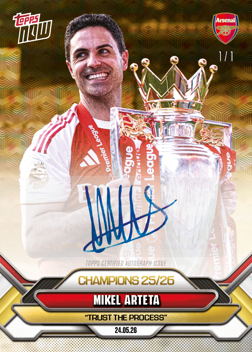 Mikel Arteta - 2025-26 Arsenal FC Topps NOW® - Card 1