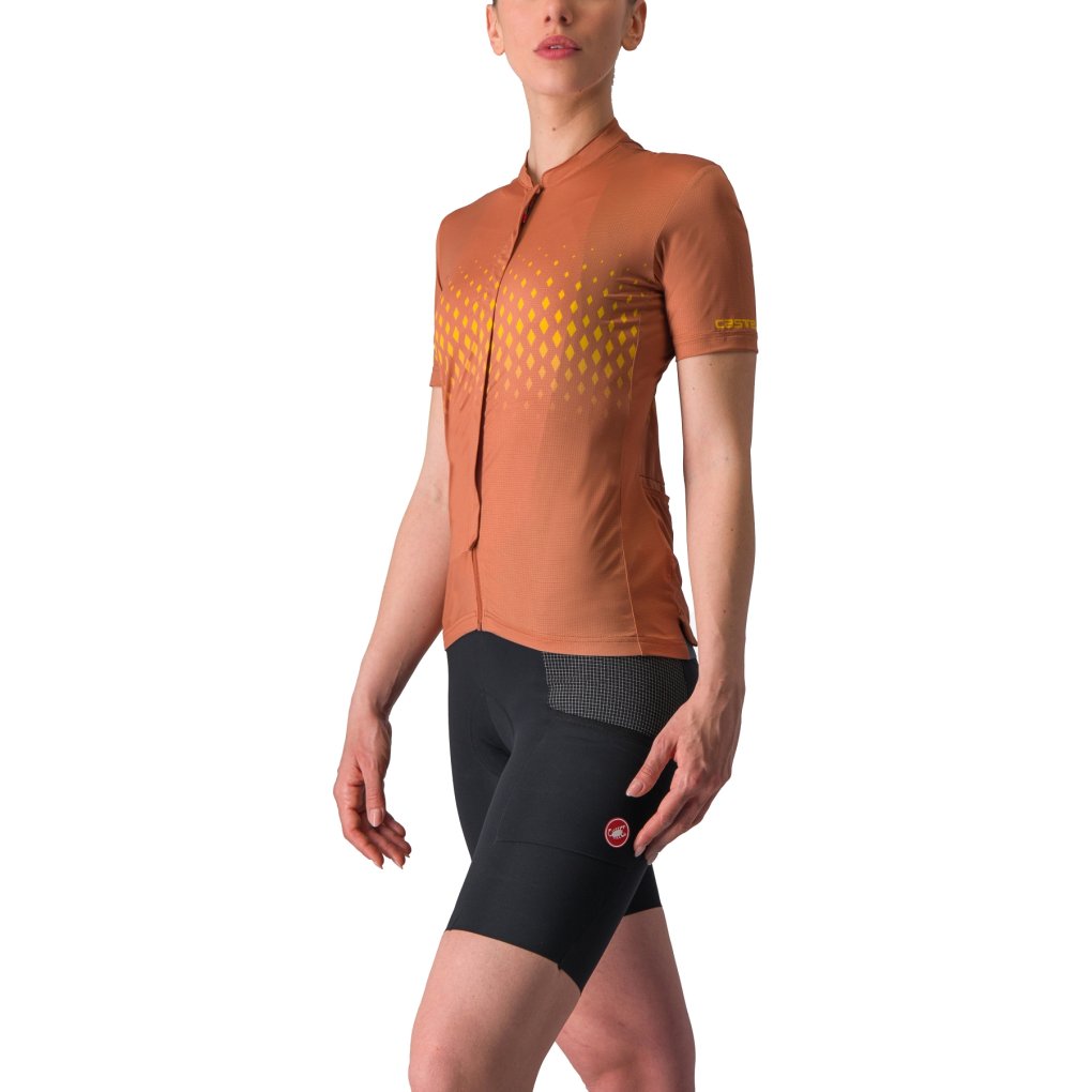 Castelli Unlimited Sentiero 3 Jersey Women - mocha/goldenrod 245