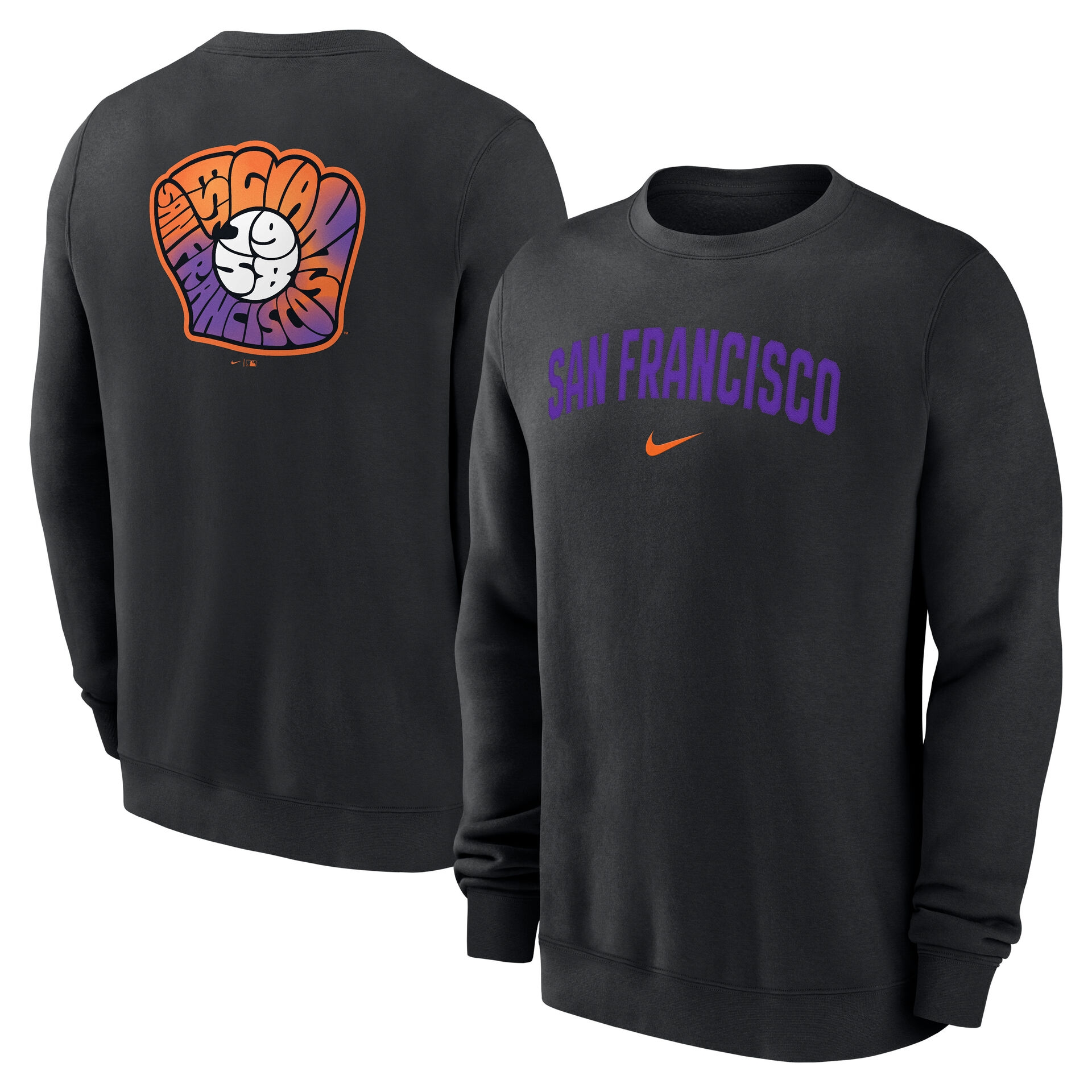 San Francisco Giants City Connect 2-Hit Club Crew Pullover Black
