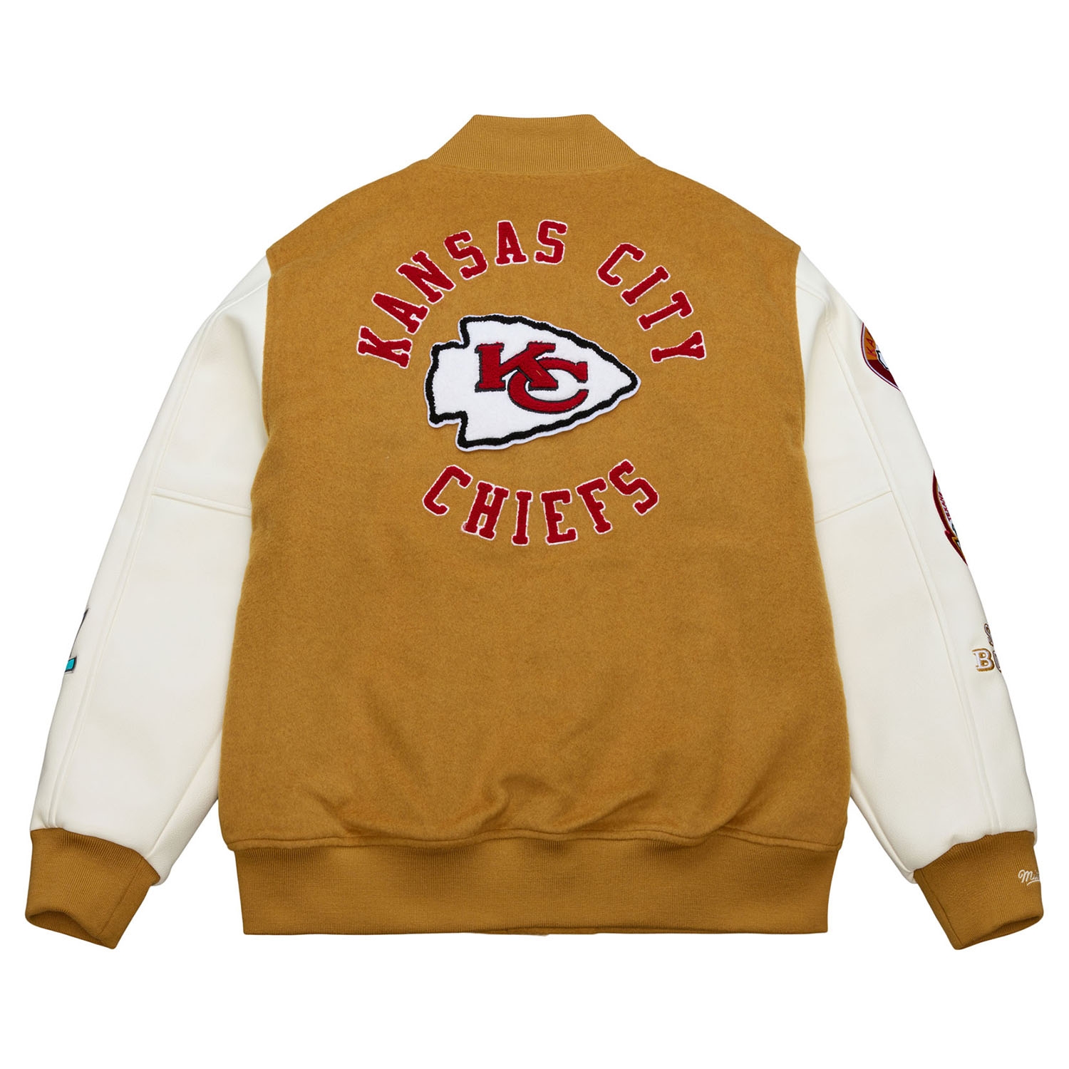 Kansas City Chiefs Dusted Varsity NFL Jacket Brown/Cream