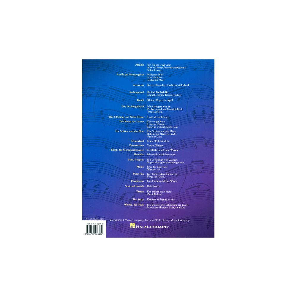 Hal Leonard Das Grosse Disney Songbuch – Thomann Ireland