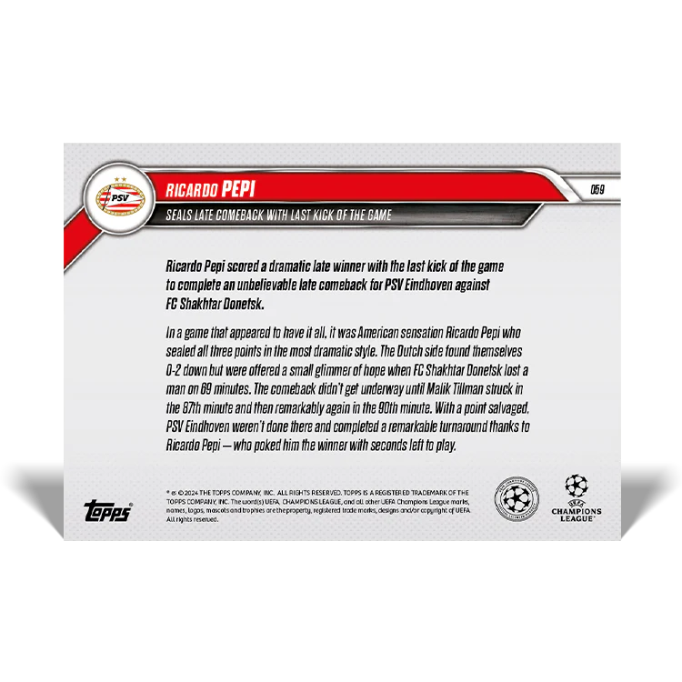 Ricardo Pepi - Seals late comeback with last kick of the game - 24/25 UCC Topps NOW® Card 59