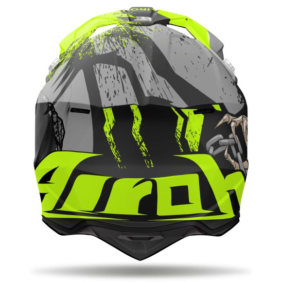 Casque cross Airoh WRAAAP - DARKNESS 2024 - Noir / JauneRef : AR1384