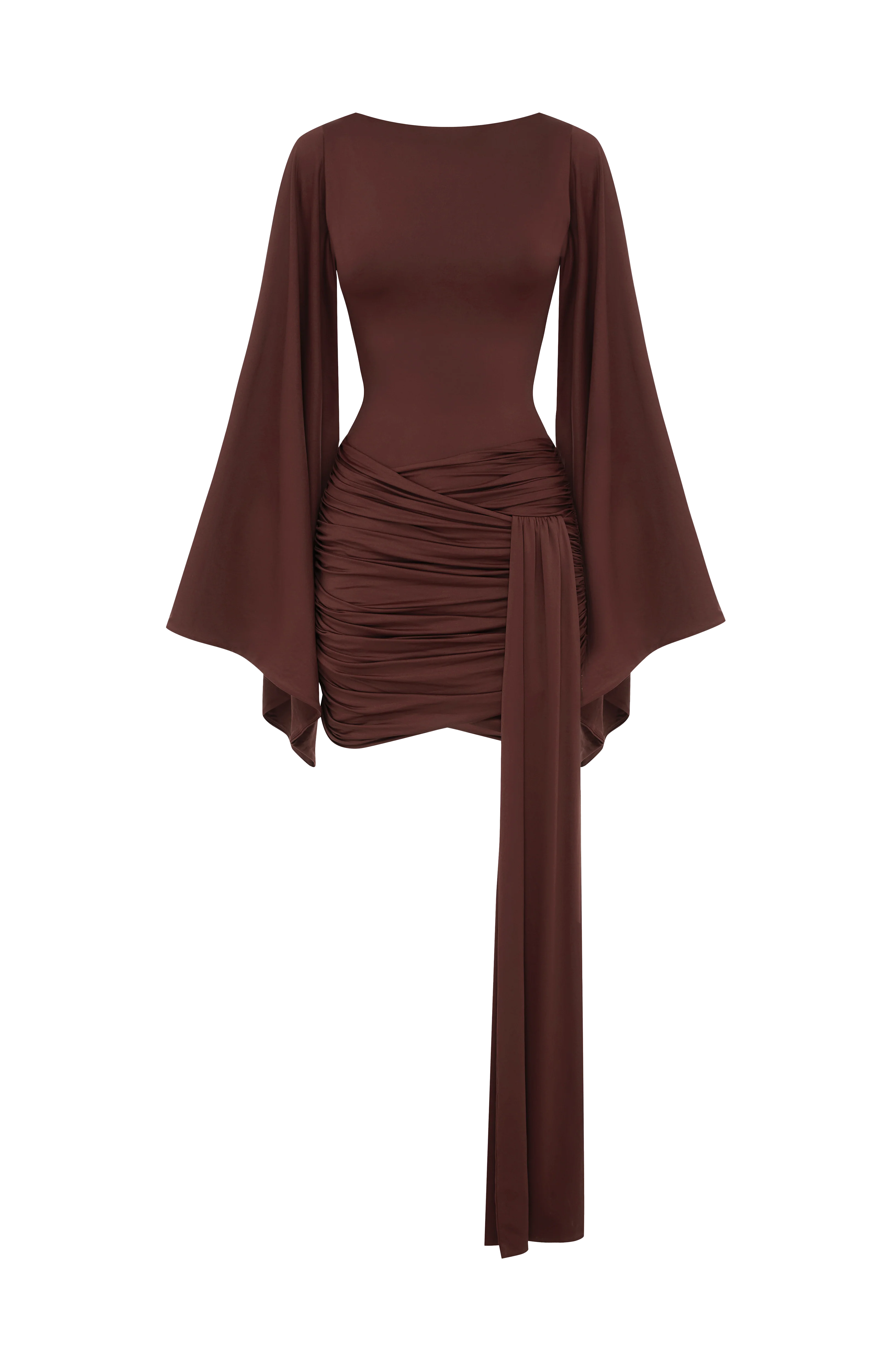 Lucetta Mini Dress - Plum Brown