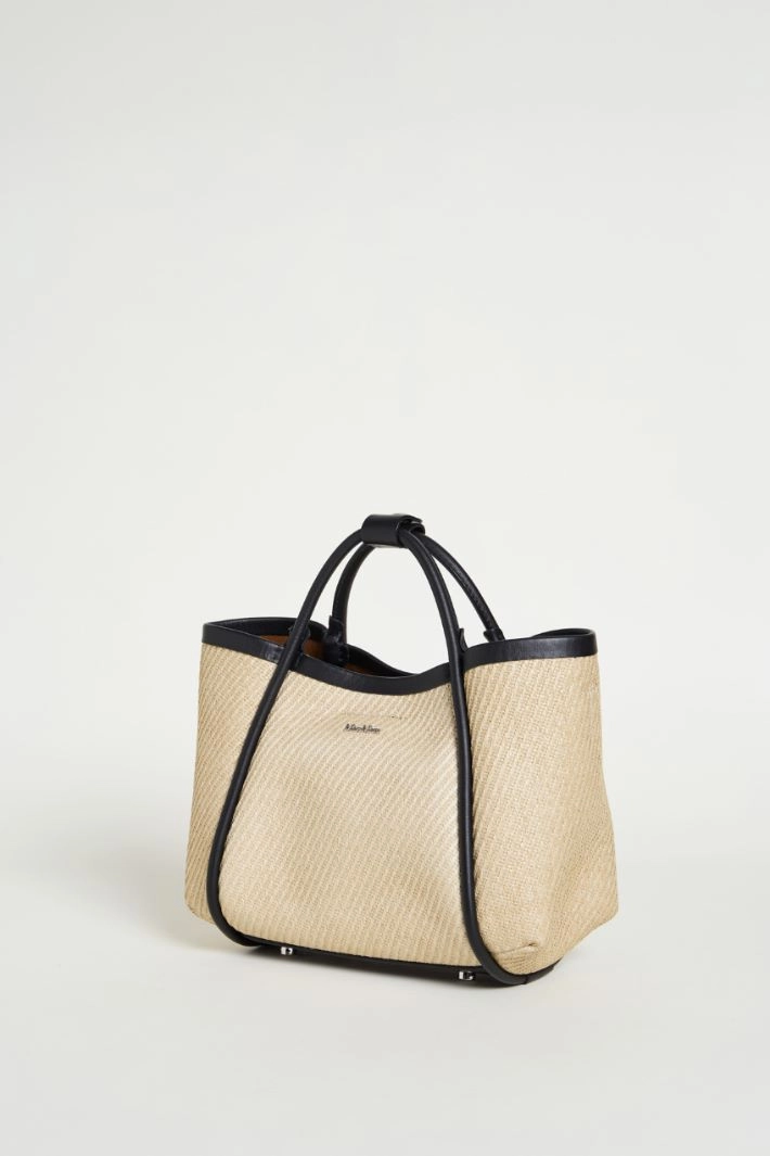 Raffia-effect bag - BEIGE