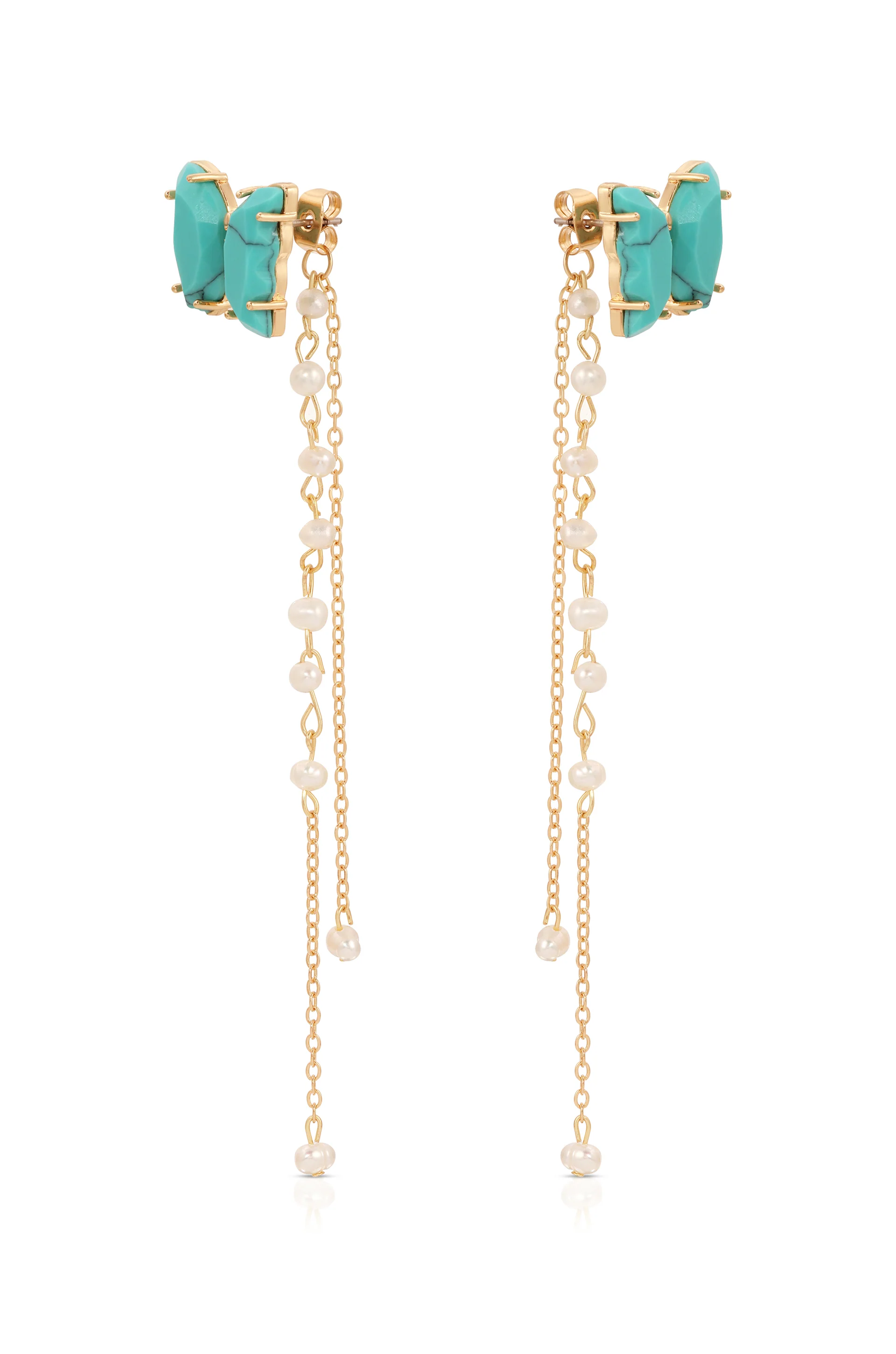 Turquoise Butterfly Dangle Earrings