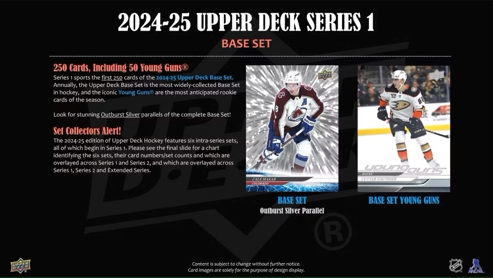 2024/25 Upper Deck Series 1 Hockey NHL Tin Box