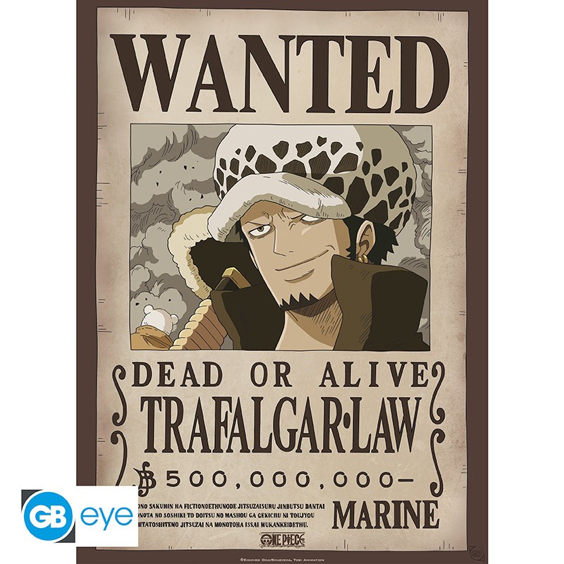 ONE PIECE Poster Wanted Law (52 x 38cm)
