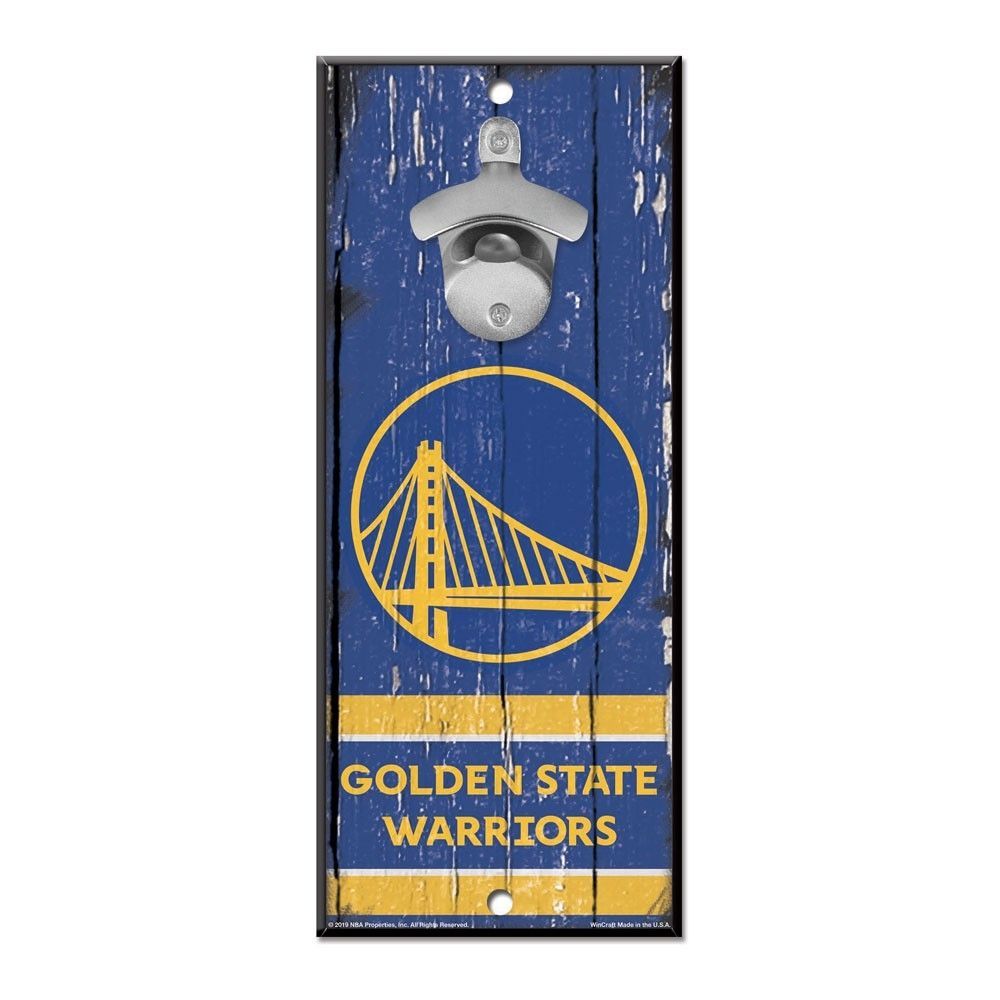 Golden State Warriors NBA Bottle Opener Sign