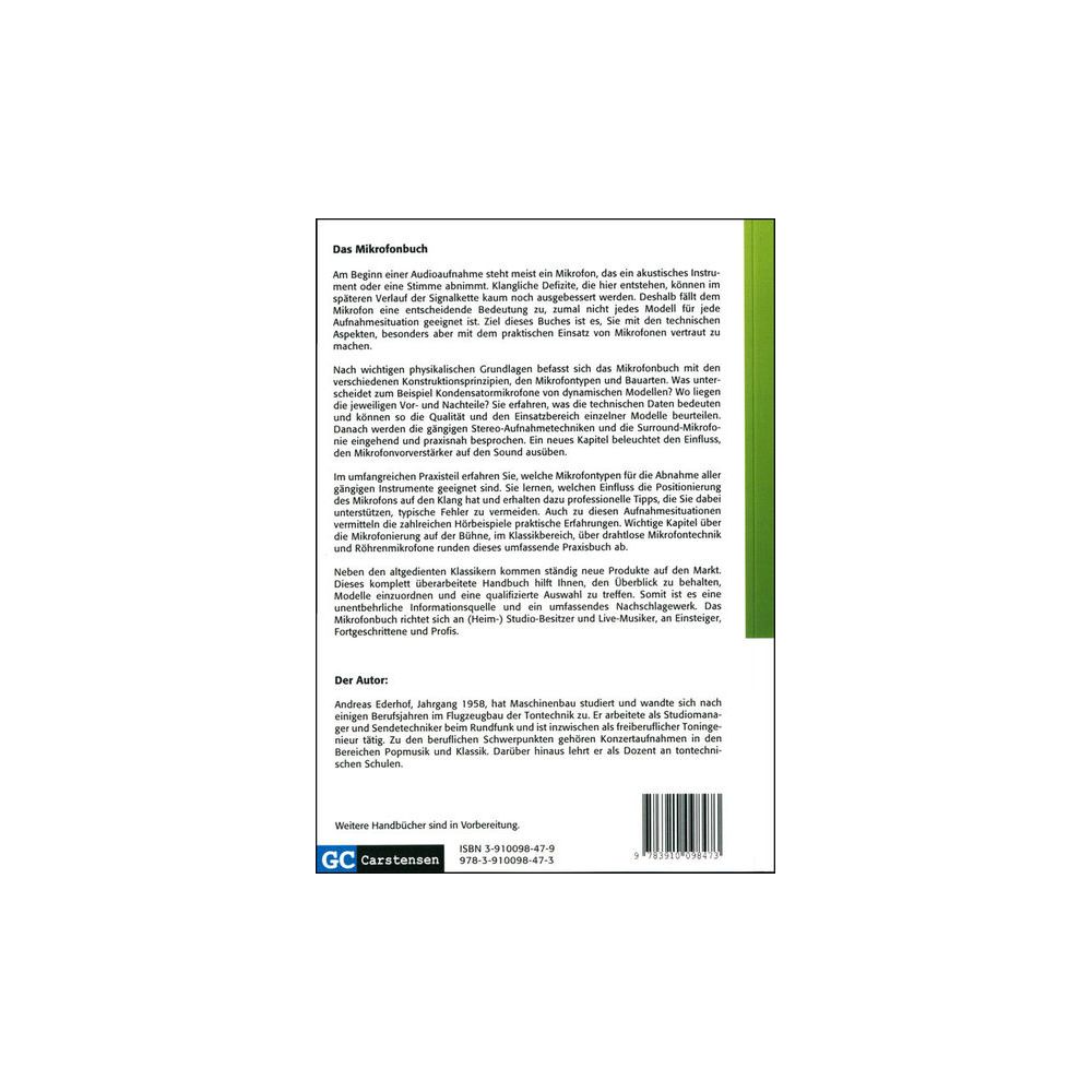 GC Carstensen Verlag Das Mikrofonbuch – Thomann Ireland