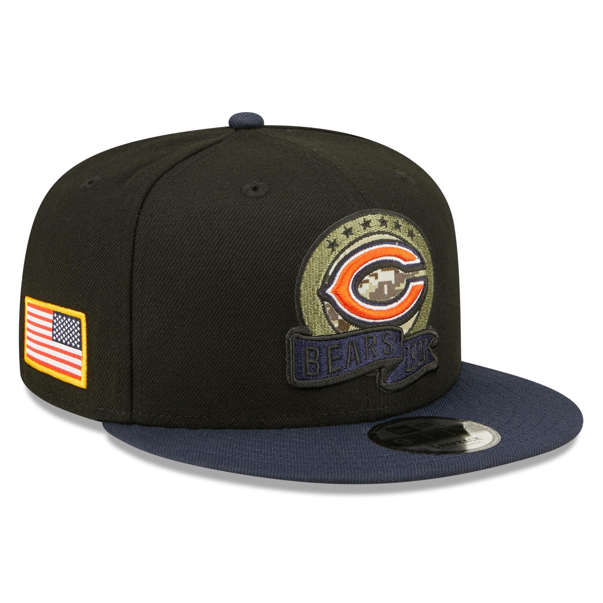 Chicago Bears 2022 NFL On-Field Salute to Service New Era 9FIFTY Snapback Cap