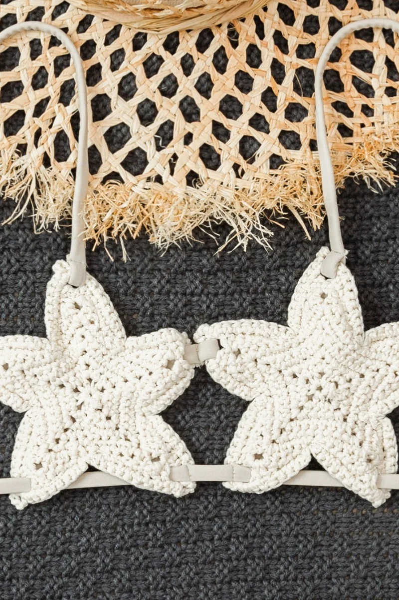 Crochet Star Tie Bikini Set