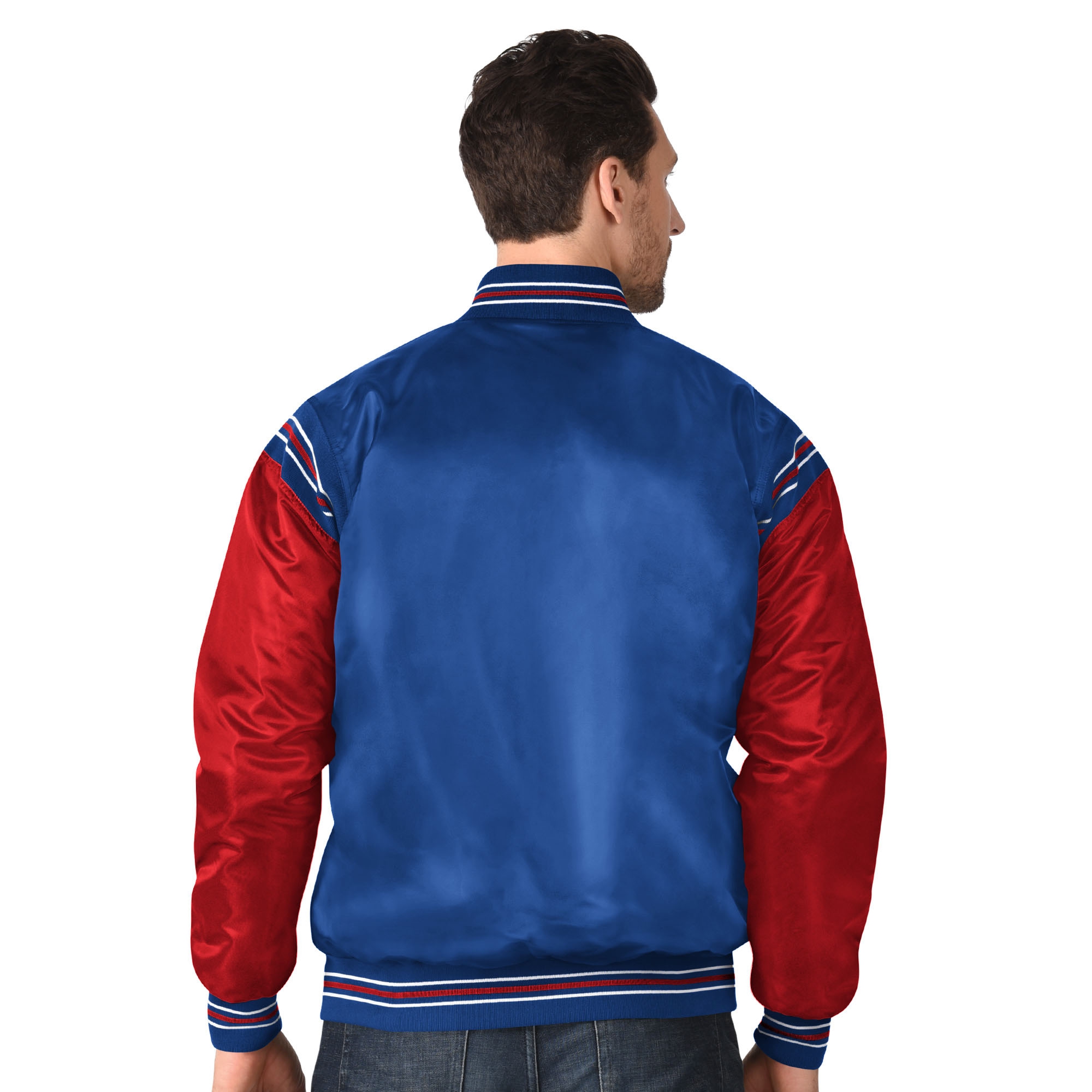 New York Rangers Enforcer NHL Varsity Satin Jacket
