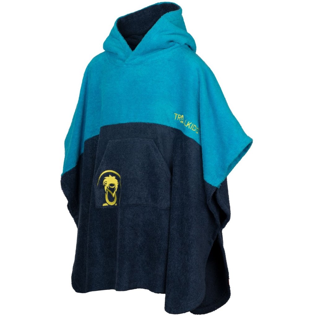 Trollkids Kvalvika Surf Poncho Kids - Vivid Blue/ Mystic Blue