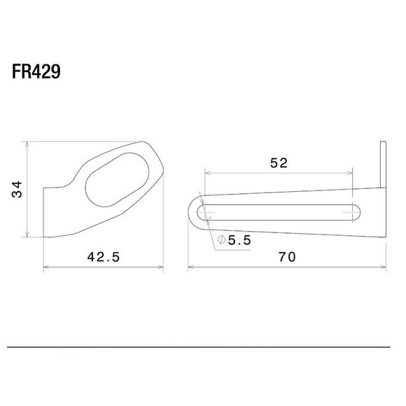 Support Clignotant Rizoma arrière (clignotant origine) - NoirRef : RZ0907 / FR429B