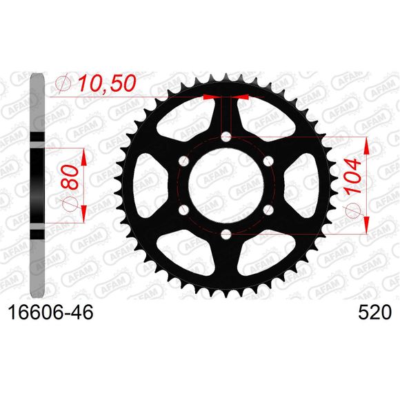 Kit chaine AFAM 520 Type AcierRef : AA0089 / KIT103825