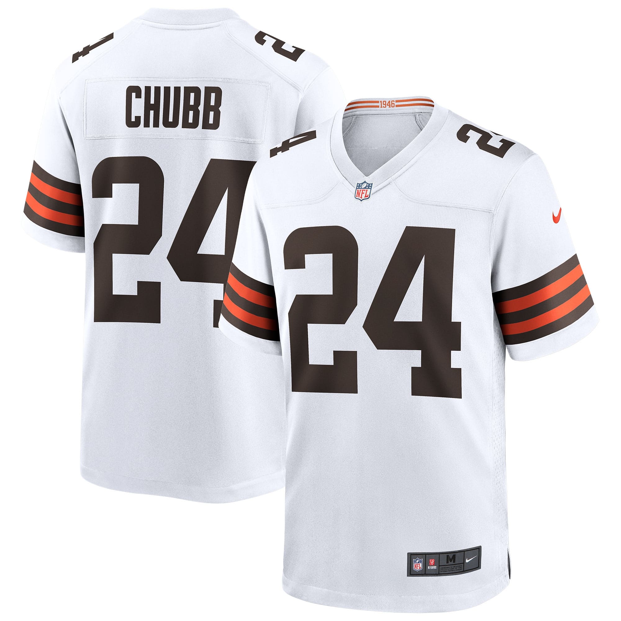 Nick Chubb #24 Cleveland Browns Nike Game NFL Football Jersey White