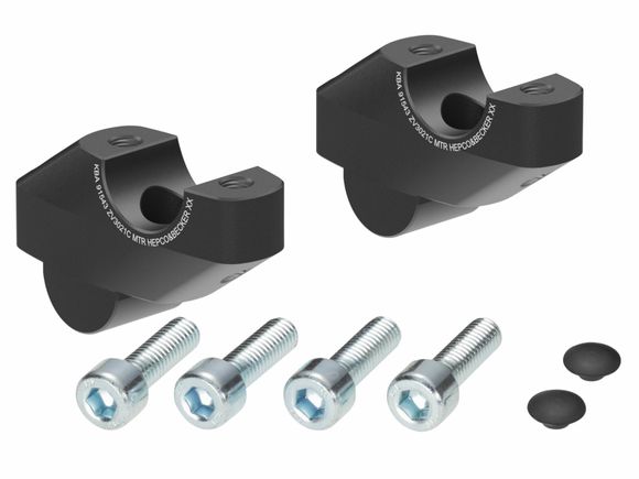 Hepco & Becker handlebar riser with offset 30 mm high and 21 mm back - blackHONDA 1100 CMX 1100 REBEL - 2021 - 2024Ref: Hbe00135A / 42459525 00 01