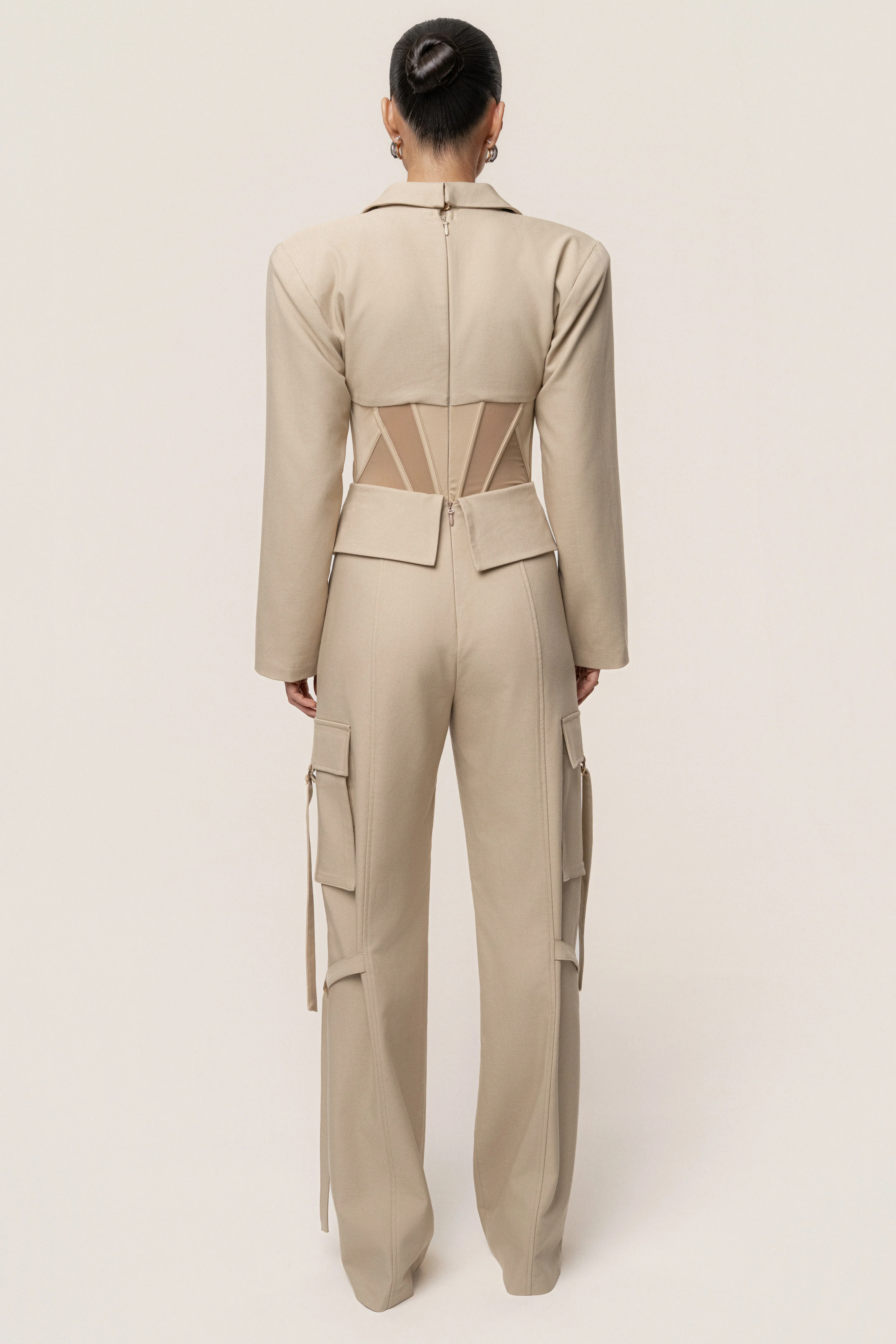 Stone Downtown Blazer Bodysuit