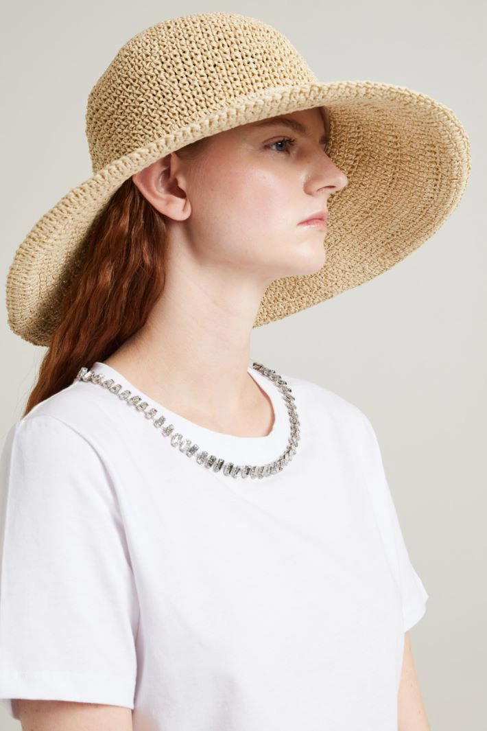 Wide brim hat - BEIGE