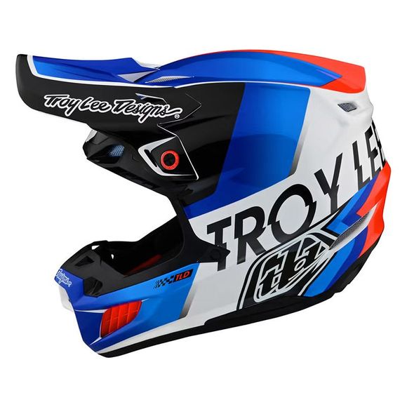 TroyLee design cross helmet SE5 ECE COMPOSITE QUALIFIER MIPS 2023 - White / BlueRef: TRL0910