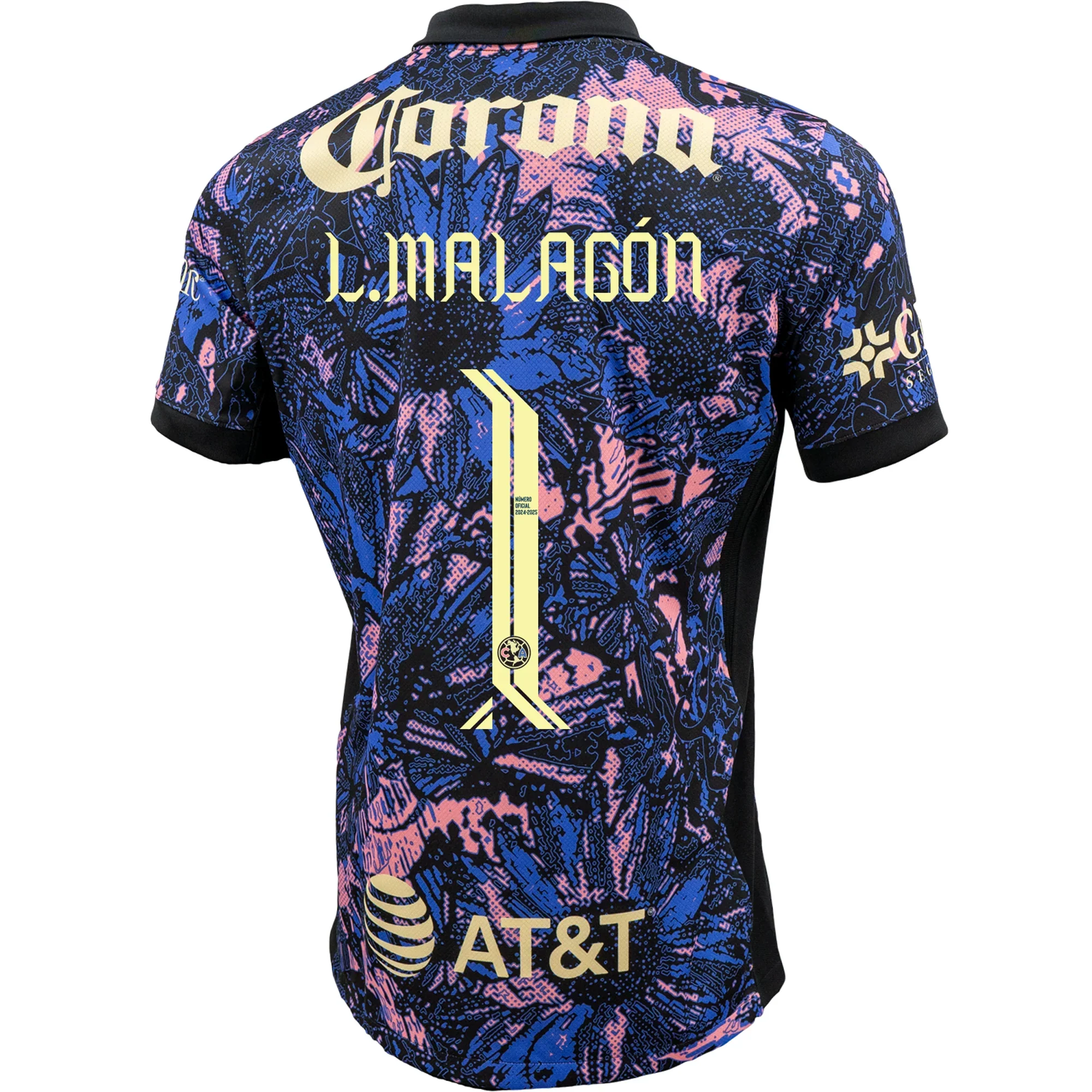 Club America Luis Malagón Third Jersey 24/25 (Medium Blue/Black/Lemon Chiffon)