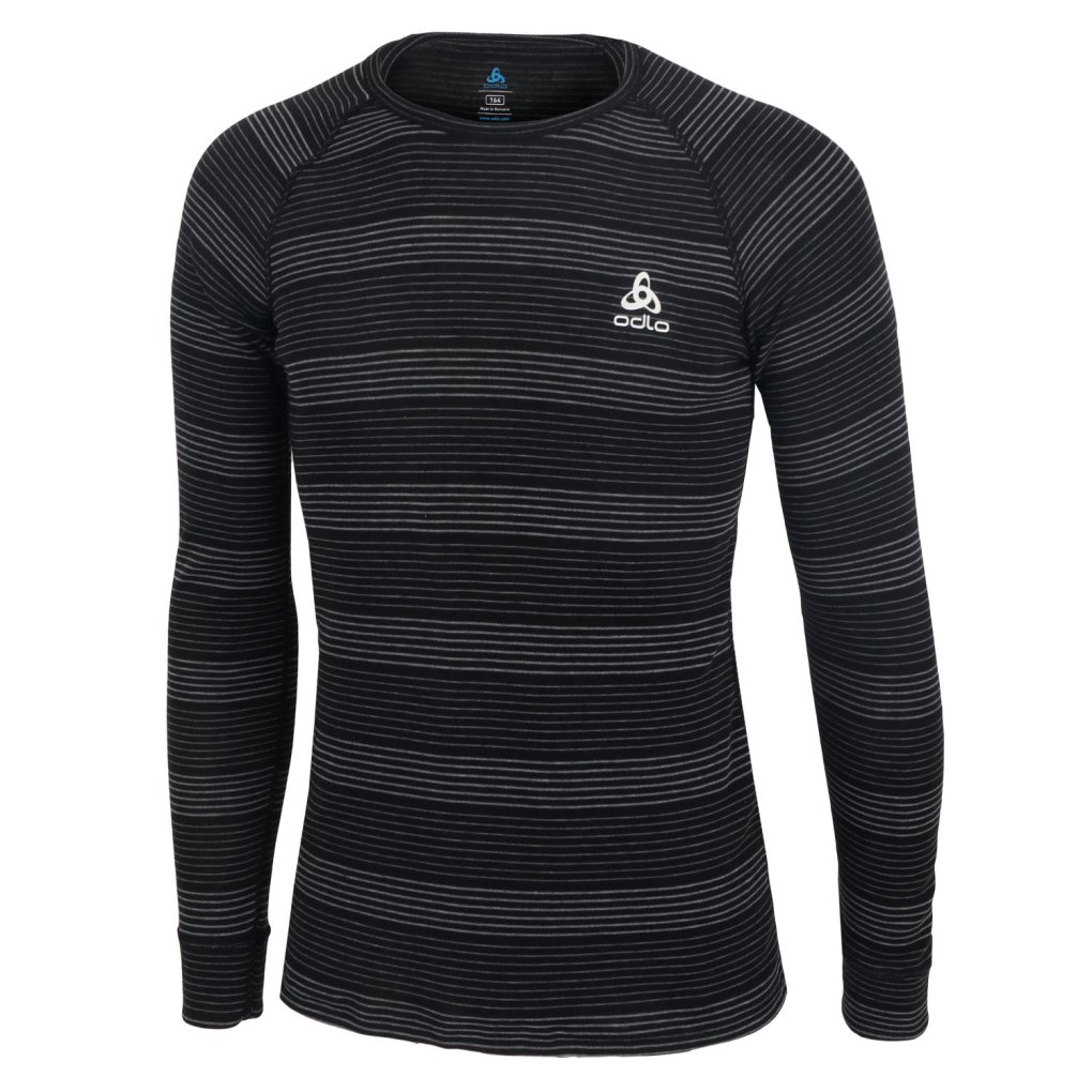 Odlo Active Warm Base Layer Set Kids - black - grey melange