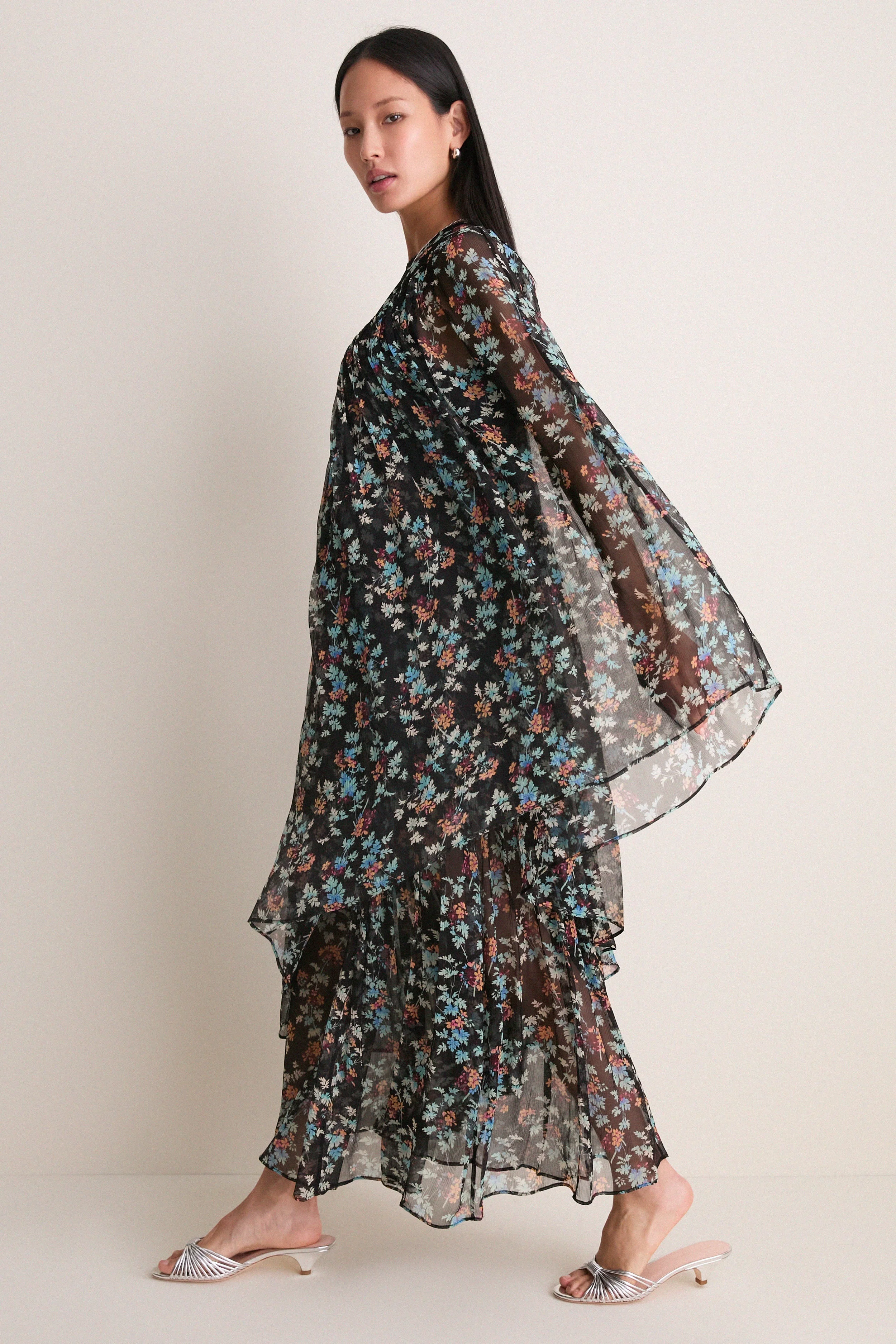 Nightshade Seraphina Silk Draped Dress