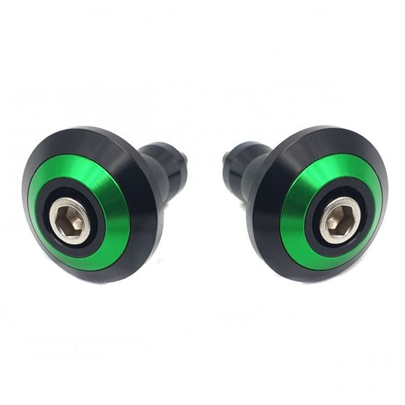 Brazoline FLAT RING ANODIZED Handlebar Ends Universal - GreenRef: BRZ0093