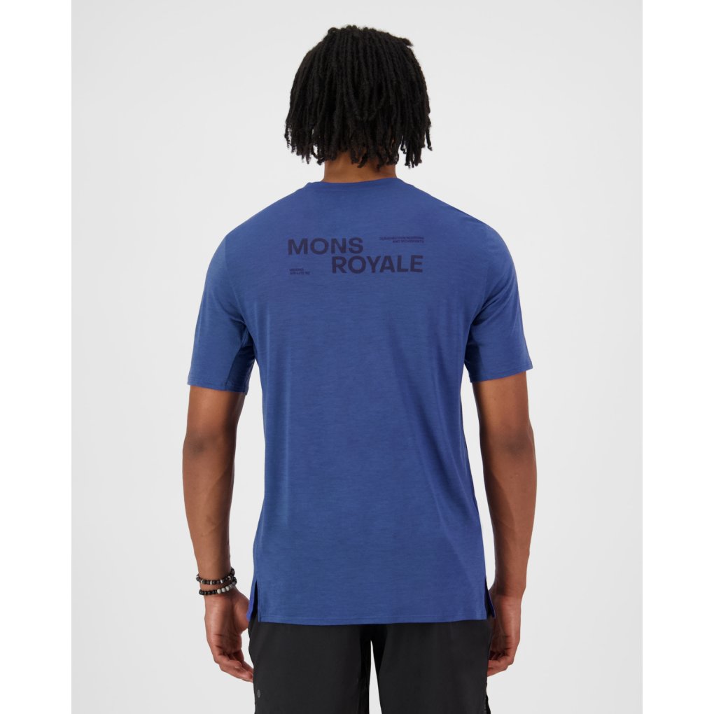 Mons Royale Aero Ultralight Merino T-Shirt Men - prussian