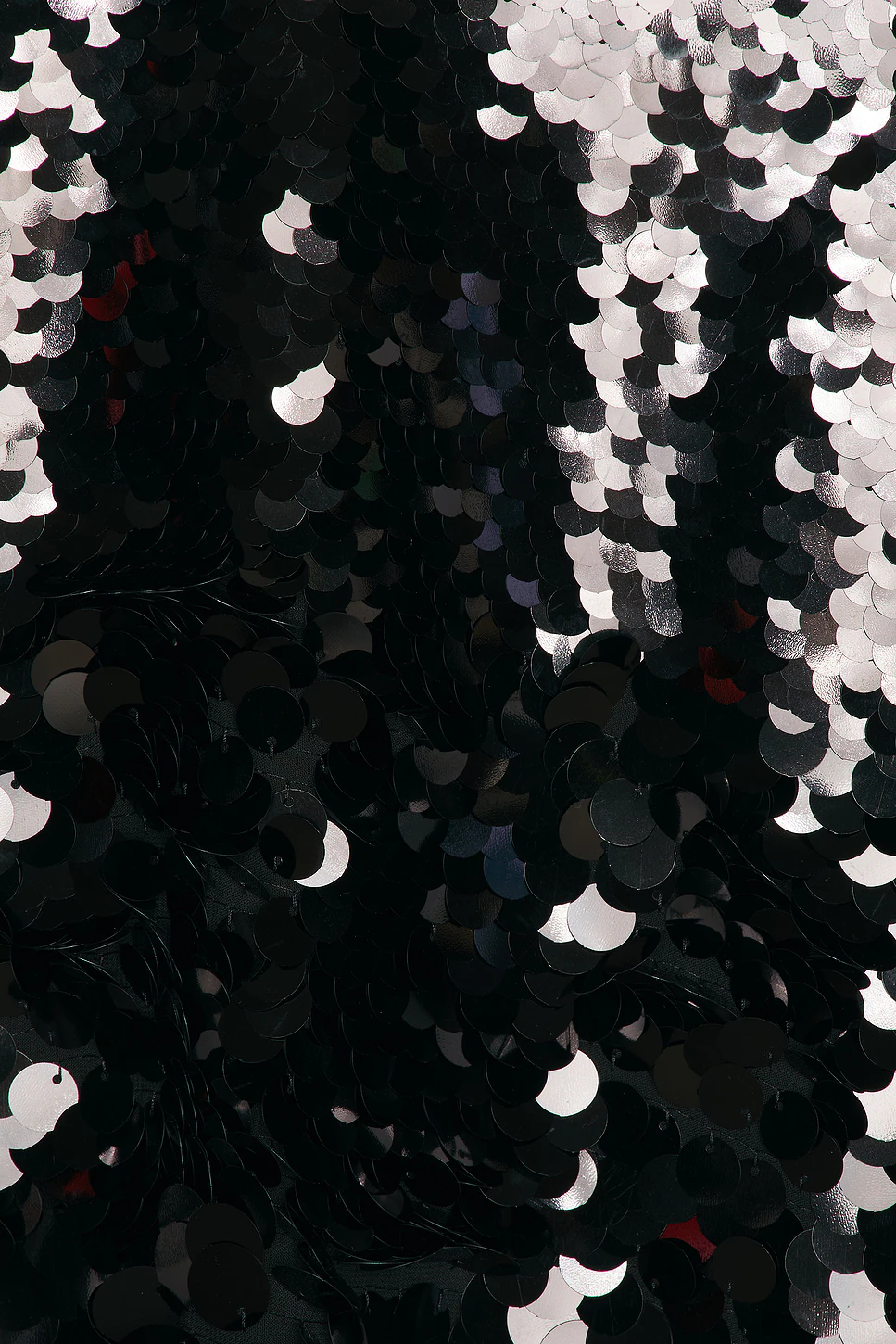 Sequin Slip Mini Dress In Black