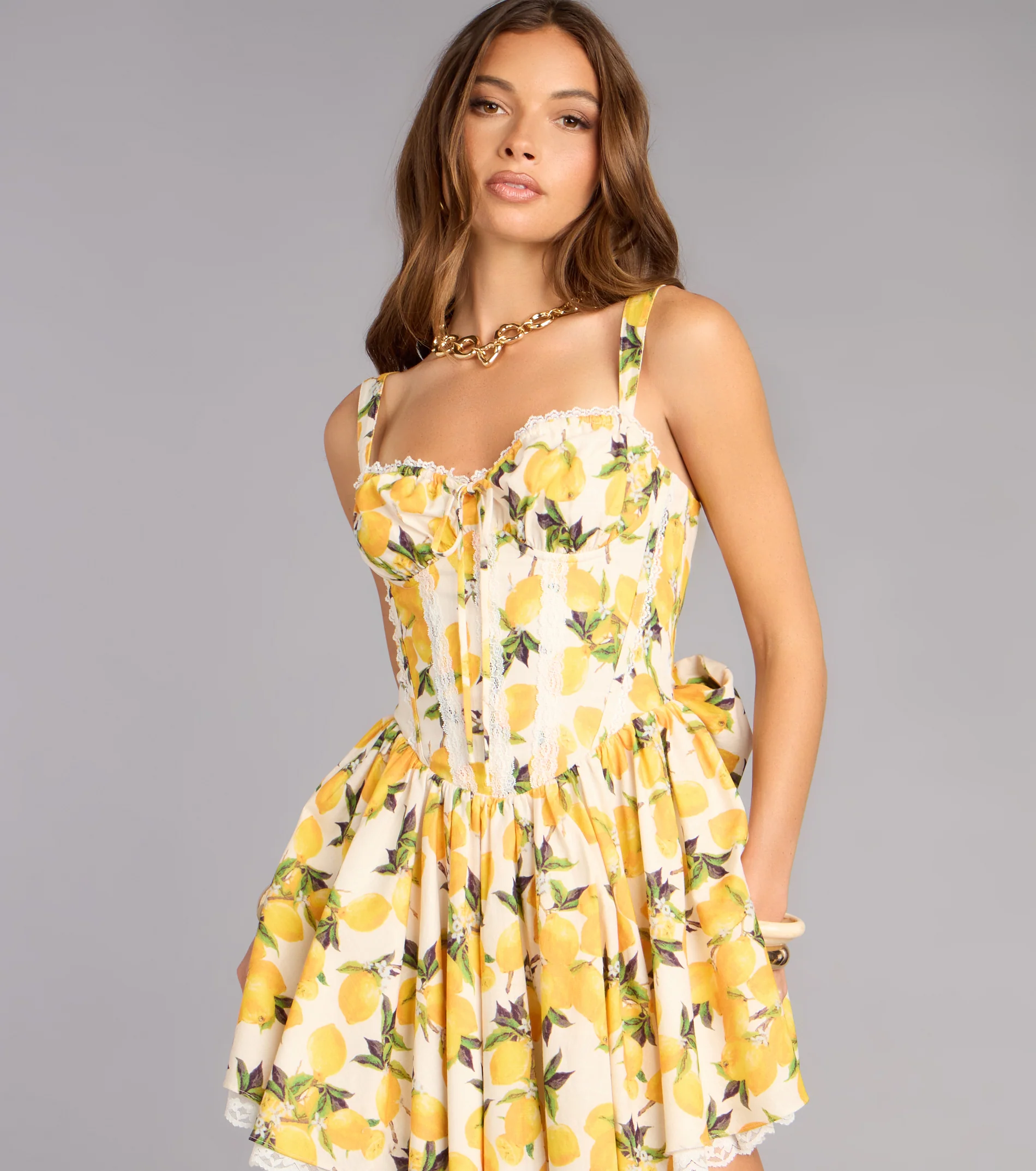 Fresh Squeeze Lemon Skater Dress