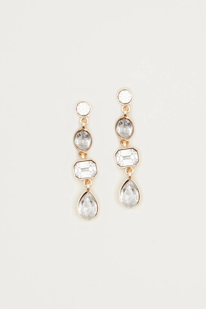 Drop earrings - SILVER GOLD