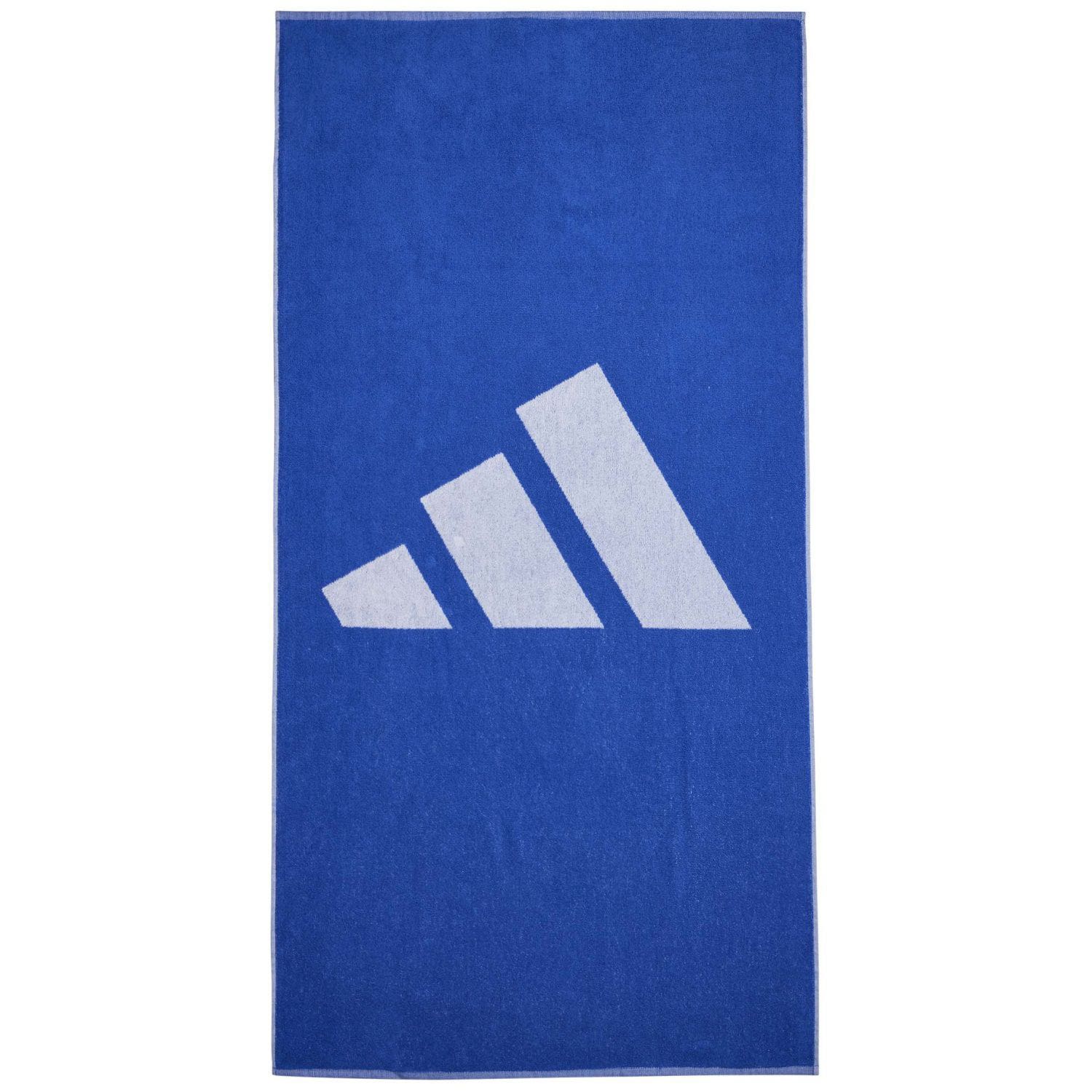 ADIDAS LARGE TOWEL 3 BARS BLUE