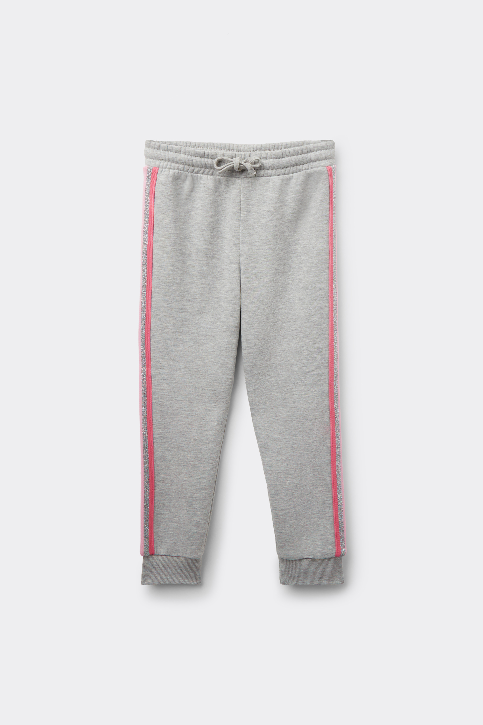 Girls' Thick Fleece Trousers with Side Stripes