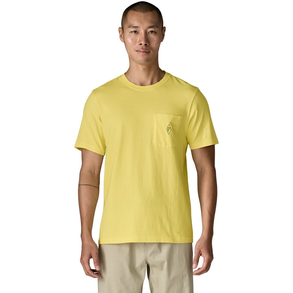 Patagonia Midweight Water People Mark Pocket Tee Men - Big Wall: Blue Sage