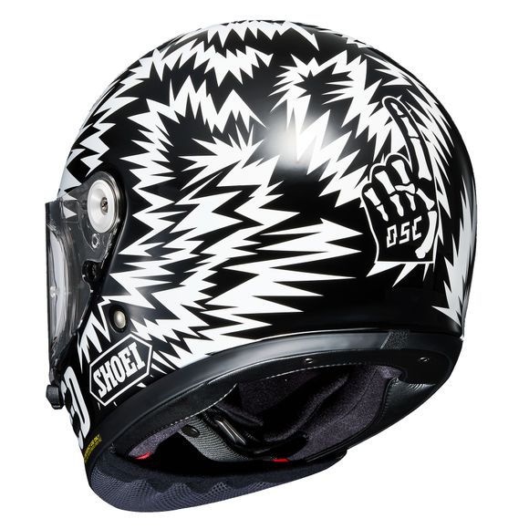 Casque intégral Shoei GLAMSTER 06 - NEIGHBORHOOD x DEATH SPRAY CUSTOM - Noir / BlancRef : SI0546