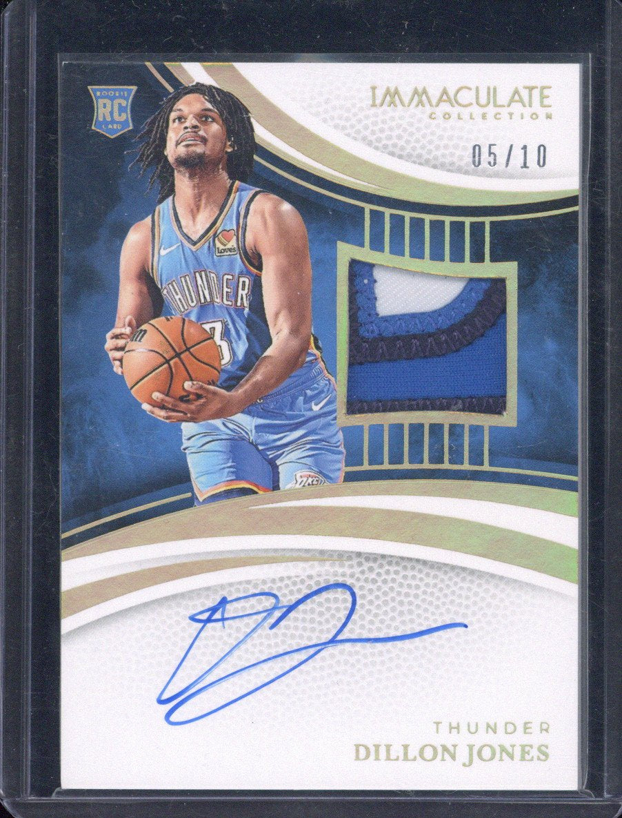 2024-25 Panini Immaculate Dillon Jones RC Autograph Patch /10 #133