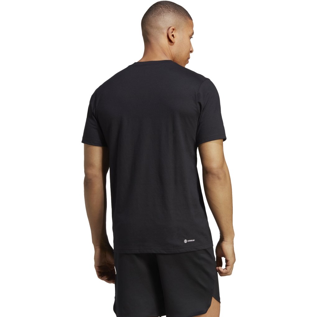 adidas Train Essentials Feelready Logo T-Shirt Men - black/white IB8273